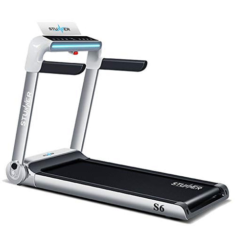 Image of Stunner Fitness S6 (2.0 HP) Smart Motorised Treadmill with LED Touch Interactive Display | Bluetooth Speaker | MP3 | Smartphone App | 100% Installed for Cardio Workout at Home