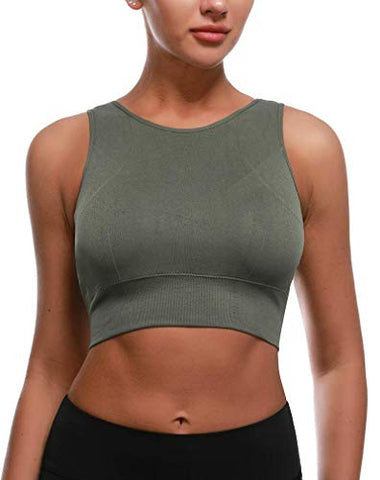 Image of Beninos Sports Bras for Women Yoga Workout Bra- Running Gym Activewear, Green, Medium