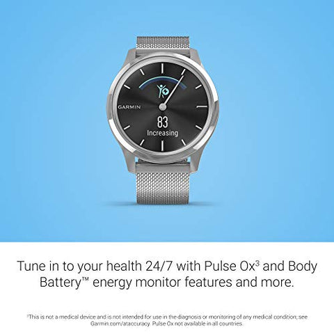 Image of Garmin vivomove Luxe Silver Milanese