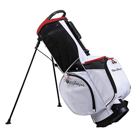 Image of MacGregor Golf Response Stand Bag with 9" 6 Way Divider Top- White/Red