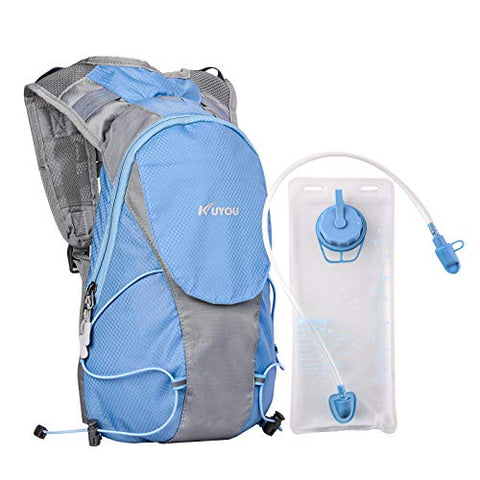Image of KUYOU Hydration Pack for Kids Water Backpack with Hydration Bladder (Blue)