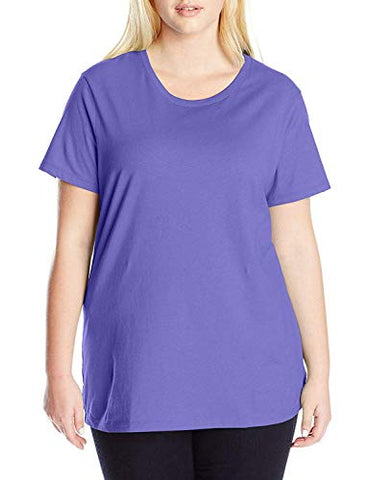 Image of Just My Size Women's Plus-Size Short Sleeve Crew Neck Tee, Petal Purple, 3X