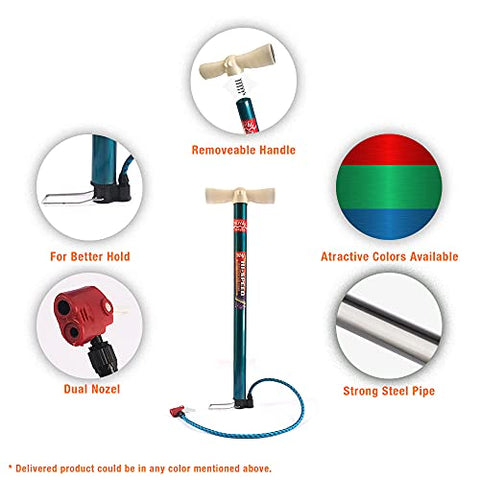 Image of ROYAL WAVES Bicycle Tyre Air Pump High Pressure Bicycle and Bike Air Pump with Two Multifunctional Valve