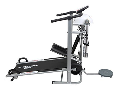 Image of KAMACHI 6 in 1 Home use Manual Treadmill with Electric Vibrator, Twister, Stepper, Pushup Bar, 3 Level Manual Incline & Multifunction Treadmill for Home