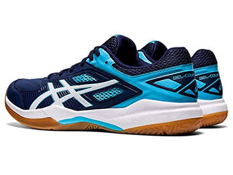 Image of ASICS Men's Gel-Court Hunter Peacoat/Aquarium Leather Indoor Shoes-11 UK (46.5 EU) (12 US) (1071A020)