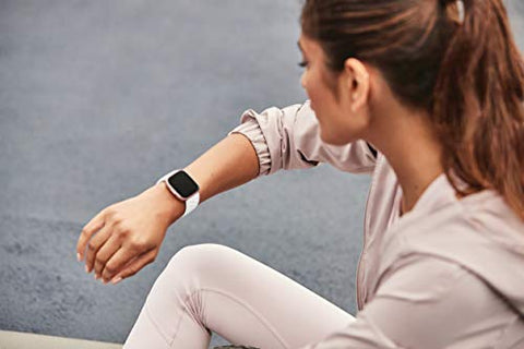 Image of Fitbit Versa Family Accessory Band, Official Fitbit Product, Sport, Frost White, Large