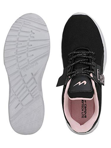 Image of Campus Women's Claire BLK/Peach Running Shoes -7 UK/India