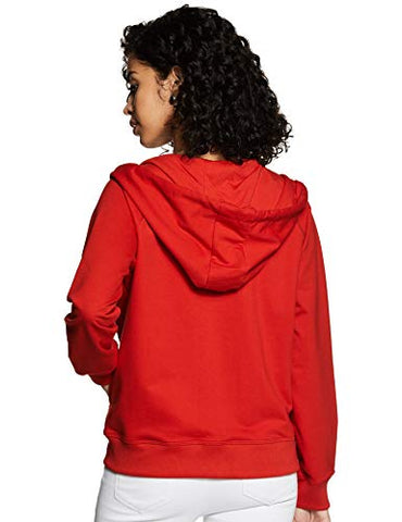 Image of Amazon Brand - Symbol Women's Sweatshirt (AW19SS002_Fire Red_Large)