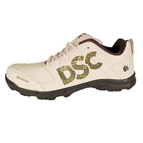 Image of DSC Beamer Cricket Shoe for Men & Boys (Light Weight | Economical | Durable | Size UK: 10) Grey-White