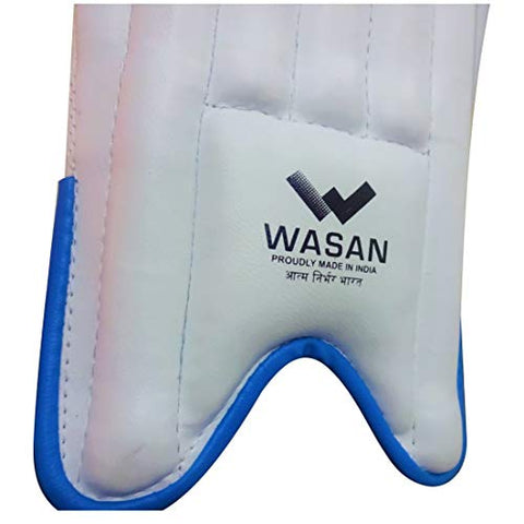 Image of Wasan XXS PVC Cricket Batting Legguard Pads (4-8 Years), Size XXS, Pack of 1 (White)
