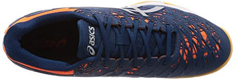 Image of ASICS Men's Court Control Ff Mako Blue/Pure Silver Badminton Shoes-6 UK (40 EU) (7 US) (1071A021)
