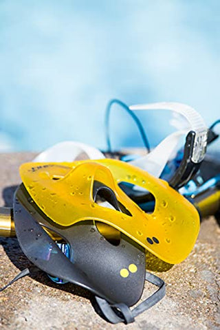 Image of Finis 1.05.033.04 ISO Hand Paddles, Small (Black/Yellow)