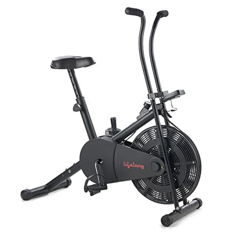 Image of Lifelong LLEB101 Air Bike, Stationary Handle for Cardio Training, Weight Loss and Workout at Home (6 Month Warranty, Free Home Installation, Black)