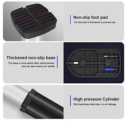 Image of DIYASHI® Portable Mini Bike Pump/Bicycle Air Pump Foot Activated Mini Floor Cycle Pump for Car Bike and Bicycle with Pressure Gauge (Standard)
