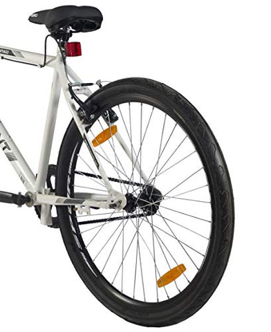 Image of Hero Sprint Men's Frame 18 Inch Santiago 26T SS Hybrid City Bike, White (SSAN26WHWH01HM)