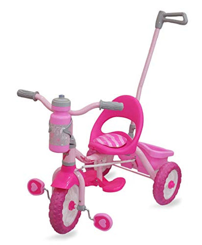 Image of Fun Ride Tricycle for Kids 2-in-1 Viva Deluxe Tri-Cycle with Sipper, Removable Parental Control Handle -Perfect Trikes for Boys and Girls 1 -4 Years -Weight -Up to 25 Kg (Pink)