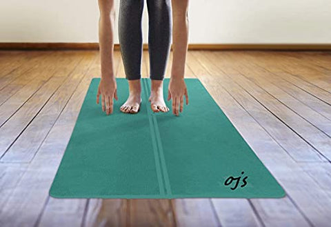 Image of OJS® Antiskid Yoga Mat For Men And Women For All Purpose Exercise (Indoor And Outdoor) Eva Material 6MM With Carry Bag to Carry Anywhere (ARMY GREEN)