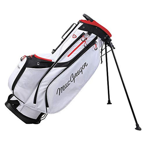 Image of MacGregor Golf Response Stand Bag with 9" 6 Way Divider Top- White/Red