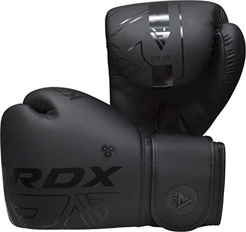 Image of RDX Boxing Gloves Sparring and Muay Thai Maya Hide Leather, Kara Patent Pending Training Mitt for Kickboxing, Punching Bag, Focus Pads, MMA, Thai Pad, Double End Ball Punching Fight Gloves