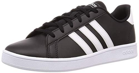 Image of Adidas Unisex-Child Grand Court K CBLACK FTWWHT Tennis Shoes-6 UK (EF0102)