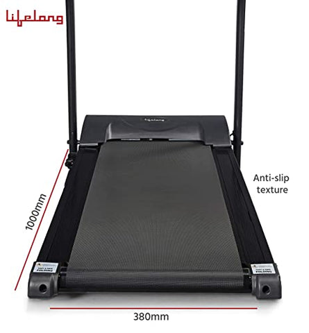 Image of Lifelong Fit Pro 2 HP Peak Motorized Treadmill for Home, 12Km/Hr Speed, Max User Weight 100Kg, LCD display and Heart Rate Sensor For Home Workouts| Home Gym (Free Installation Assistance)