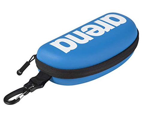 Image of arena Swim Goggle Case, Cyan / White