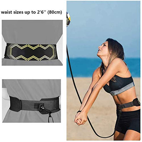 Image of Volleyball Training Equipment Aid, Solo Soccer Trainer, Solo Practice Trainer for Serving, Setting, Spiking and Arm Swing, Returns Ball After Every Swing for Beginners & Pro