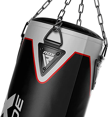 Image of RDX Punching Bag Boxing Training, 15pc Filled 5ft 4ft Heavy Duty set, Wall Bracket Punching Gloves Steel Chain, Maya Hide Leather, Kickboxing MMA Grappling Muay Thai Karate BJJ, Adult Home Gym Fitness