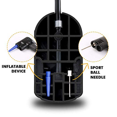 Image of DIYASHI® Portable Mini Bike Pump/Bicycle Air Pump Foot Activated Mini Floor Cycle Pump for Car Bike and Bicycle with Pressure Gauge (Standard)