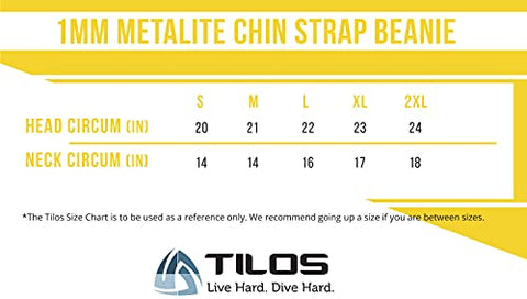 Image of Tilos 1mm Metal-Light Coated Neoprene Adjustable Beanie for Surf Surfing Kayak Rafting Canoe Snorkel Swimming Cap Hat (Black, M)