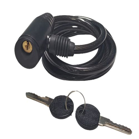 Image of Pancikaa Heavy Duty Helmet Lock Anti-Theft Multipurpose Steel Finish Cable Safety Lock with 2 Keys for Bike, Bicycle & Cycle