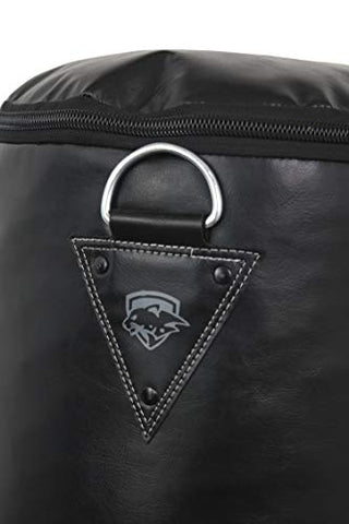 Image of RMOUR Unfilled Black Heavy PU Punch Bag Boxing MMA Sparring Punching Training Kick Boxing Muay Thai with Hanging Chain (5 FEET)