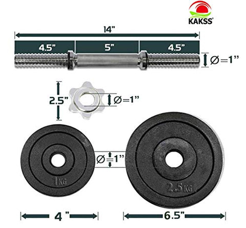 Image of KAKSS Exclusive CAST Iron Adjustable Dumbbells 10 KG to 100 KG (Proudly Made in India) (18)