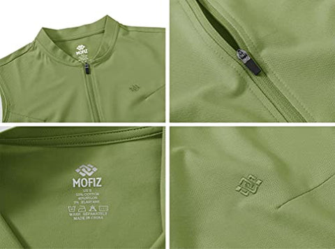 Image of MoFiz Women's Tennis Shirt Sleeveless Golf Polo Shirt Sport Active T-Shirt Athletic Tee, Avocado Green, X-Large