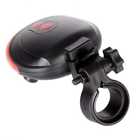 Image of SUKHAD 5 LED+2 Laser ABS Cycling Bike Bicycle Flashing Rear Tail Light/Warning Light, 3.15 x 2.76 x 0.98 inch, Red & Black.