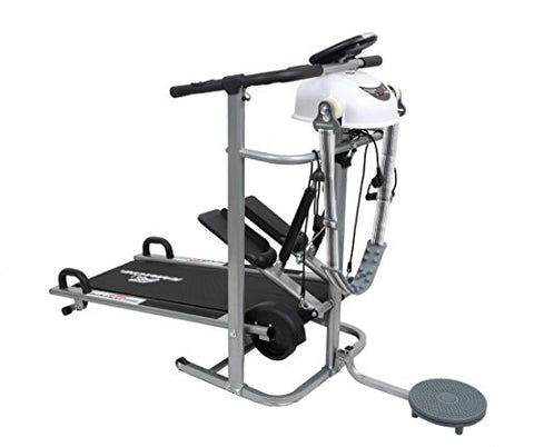 Image of KAMACHI 6 in 1 Home use Manual Treadmill with Electric Vibrator, Twister, Stepper, Pushup Bar, 3 Level Manual Incline & Multifunction Treadmill for Home