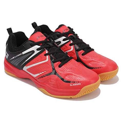 Image of YONEX Tokyo Unisex-Adult Non Marking Badminton Shoes (Red, Black, UK 7)