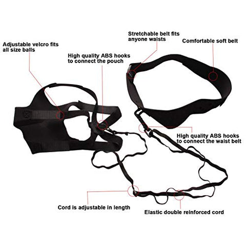 Image of HoDrme 2 Sets of Volleyball Training Aid-Volleyball Rebounder & Resistance Band-Great Trainer for Solo Practice of Serving Tosses, Arm Swings and Passing Technique