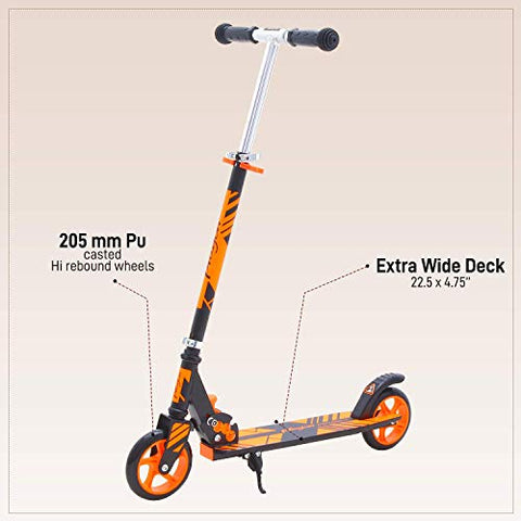 Image of GoodLuck Baybee Runner Skate Scooter for Kids /Baby Runner Scooter with Adjustable Height, Foldable PU Wheels and Weight Capacity 60 kgs for Babies/Childrens Boys & Girls (3- to 12) Years (Orange)