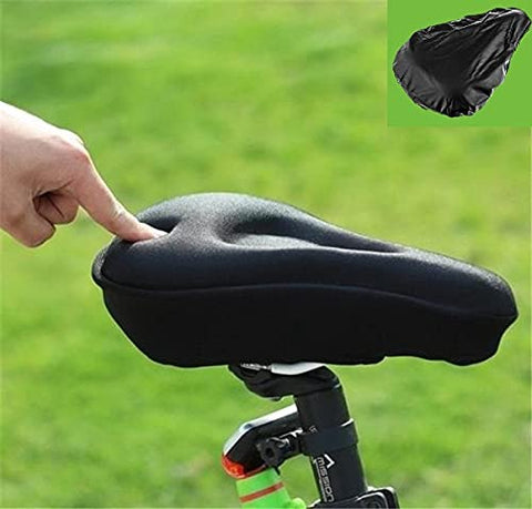 Image of NKSA Bicycle Silicone Gel Seat Saddle Cover Soft Cushion Black