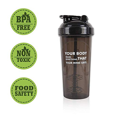 Image of Cockatoo CS-01 Stainless Steel BPA-free Shaker Bottle (Black, 700ml )