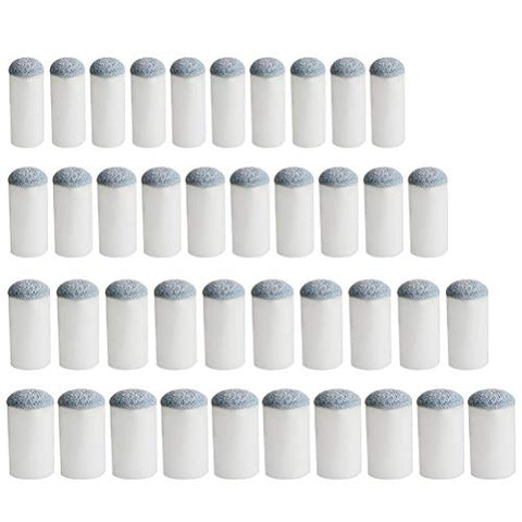 Image of pengxiaomei 40pcs Slip On Pool Cue Tips Replacement Billiard Cue Tips 4 Sizes Slip-On Cue Tip(9mm/10mm/12mm/13mm, Each Size 10pcs)
