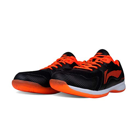 Image of Li-Ning Attack Pro III Badminton Shoes (Black/Orange) UK 2