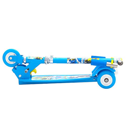 Image of GoodLuck Baybee Skate Scooter for Kids 3 Wheel Lean to Steer 3 Adjustable Height with Suspension for Kids Boys & Girls- Blue