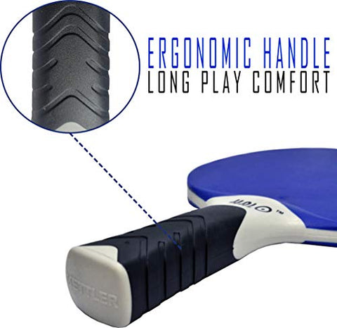 Image of Kettler HALO 5.0 Indoor/Outdoor Table Tennis Bundle: 2 Player Set (2 Rackets/Paddles and 3 Balls)