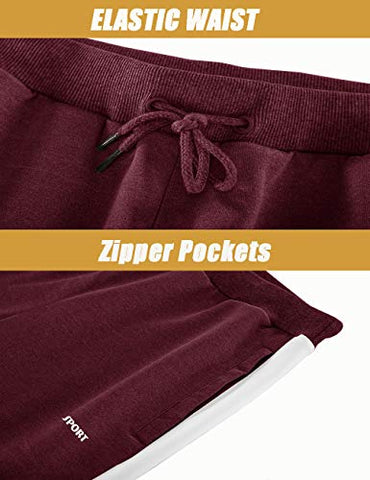 Image of MAGNIVIT Warm Up Suits for Men Basketball Soccer Tracksuits 2 Piece Wine Red