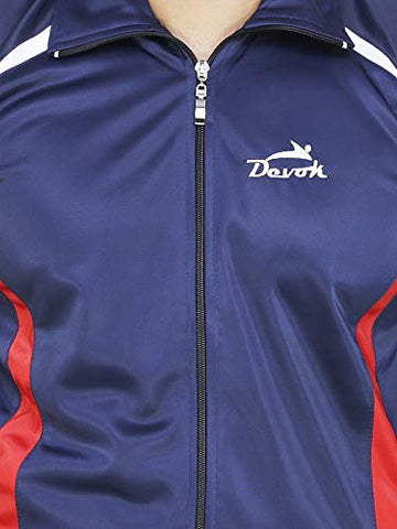 Image of DEVOK Men's Polyester Tracksuit (Devok TS no.2_Blu-38_Blue_Medium)