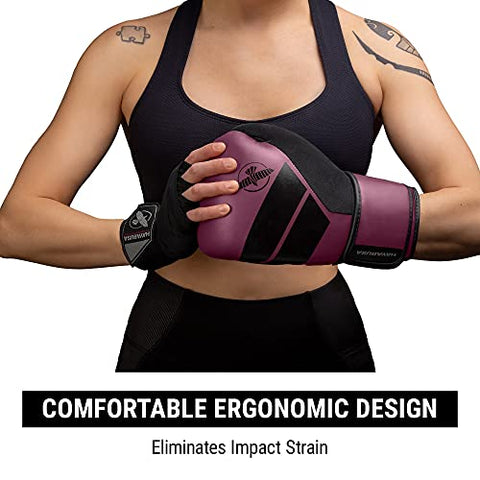 Image of Hayabusa S4 Boxing Gloves & Hand Wraps Kit - Wine, 10oz