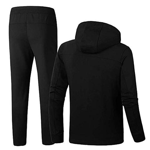 Image of INVACHI Mens Academy Athletic Tracksuit Full Zip Running Jogging Sports Active Wear Jacket and Pants Set (Grey 08, XX-Larg)