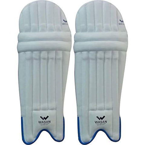 Image of Wasan XXS PVC Cricket Batting Legguard Pads (4-8 Years), Size XXS, Pack of 1 (White)